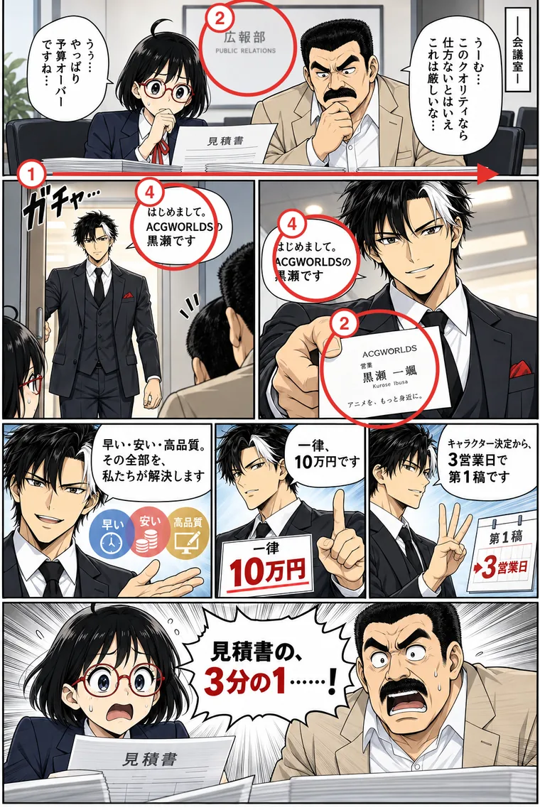 B：7ページ目・2回目。指示文はAと一字一句同じ（架空の題材）