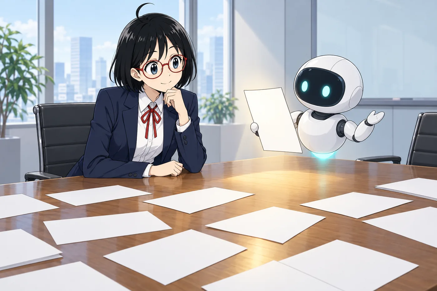資料の中から質問に関係する部分を探し、その内容を使ってAIが答える流れ（イメージ図）