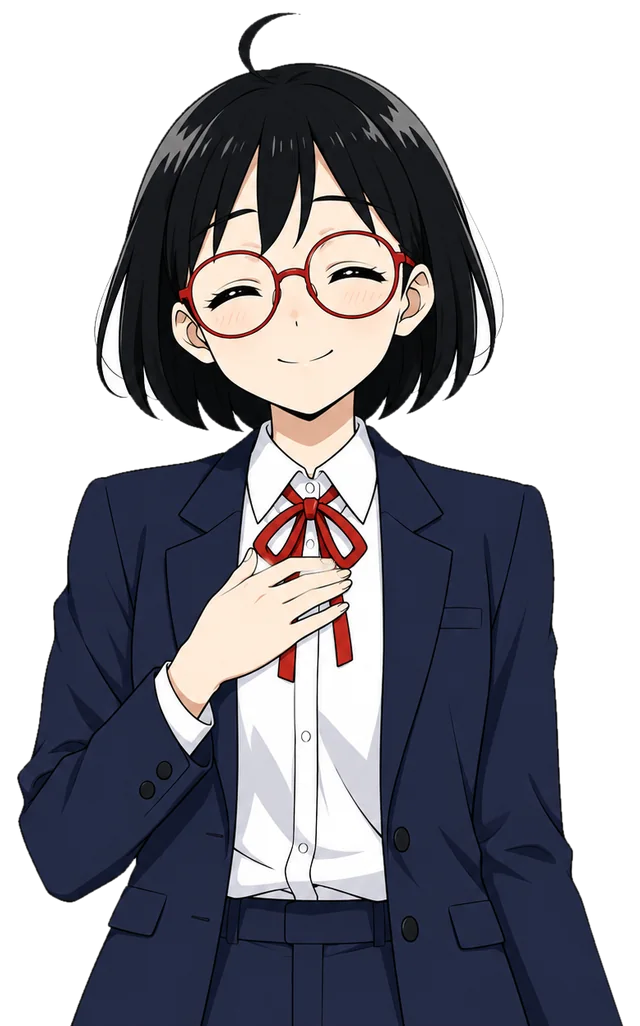 ほっとする芦原ひなた（挿絵）
